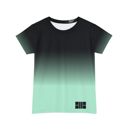 Women's Short Sleeve PB Court Shirt - Black to Mint